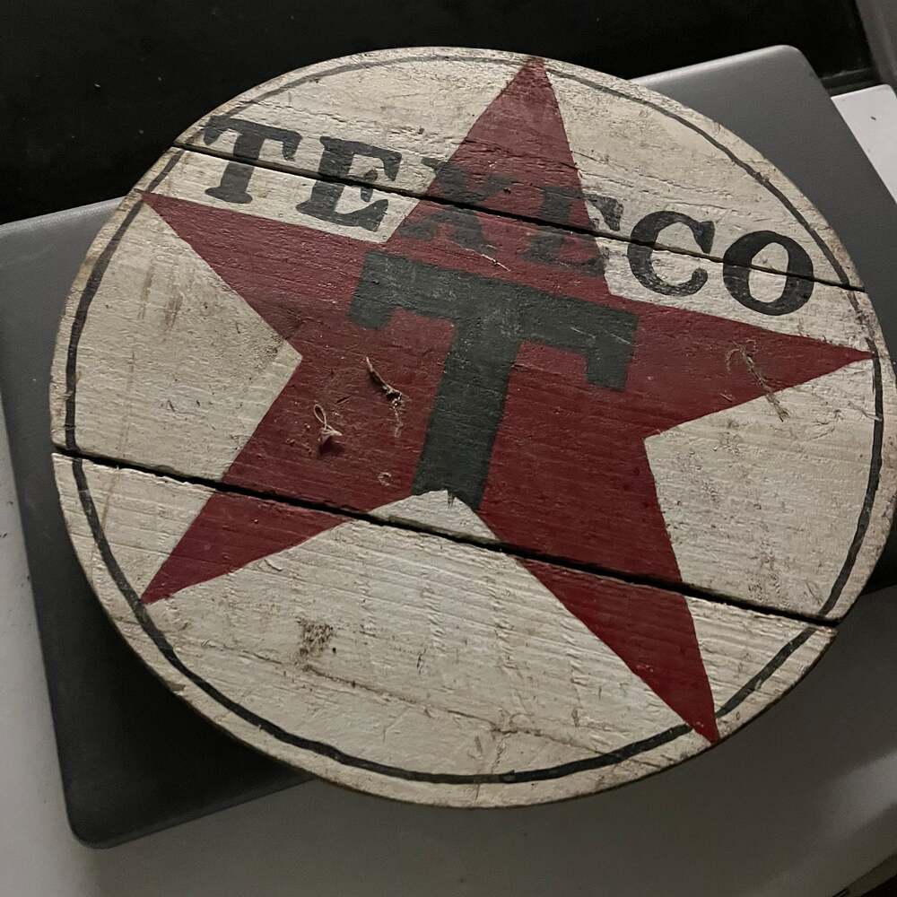 Vintage Texeco Motor Oil wooden Sign